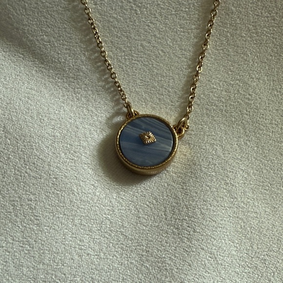 CAbi Jewelry - CAbi Gold Necklace with Circular Blue Accent
